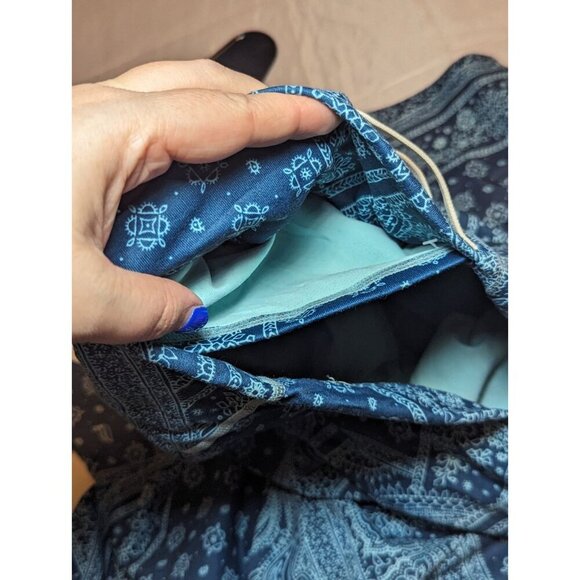 Fabletics women's Size Large Blue Nova Bandana High Waisted Legging And Bra - Picture 7 of 16